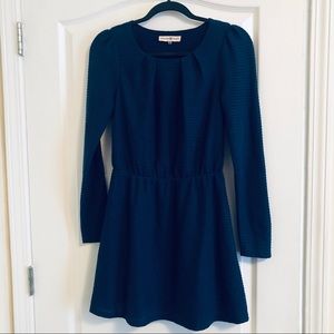 ALTAR'D STATE Long Sleeve Cutout Back Navy Dress